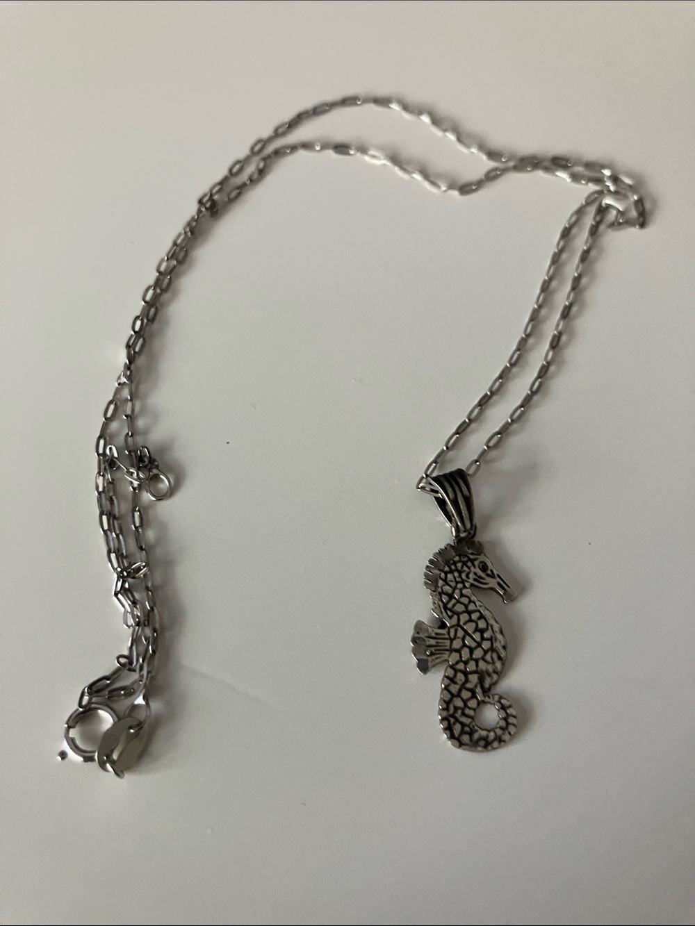 Unbranded Sterling Silver Seahorse Pendant Necklace